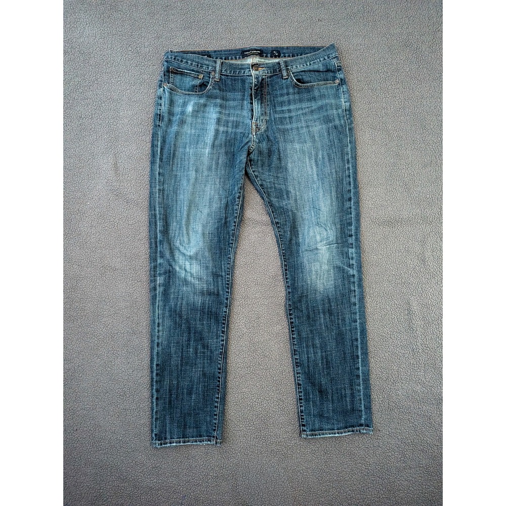Lucky Brand 121 Slim Straight Jeans Mens 38x34 Medium Wash Blue Denim Pants